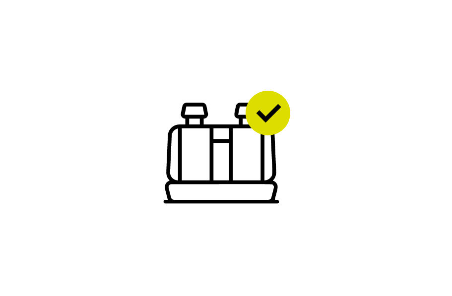 <strong>Option to travel with the first<br /> and second row seats</strong>