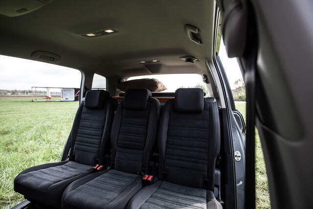 The second row of seats can also be used while driving